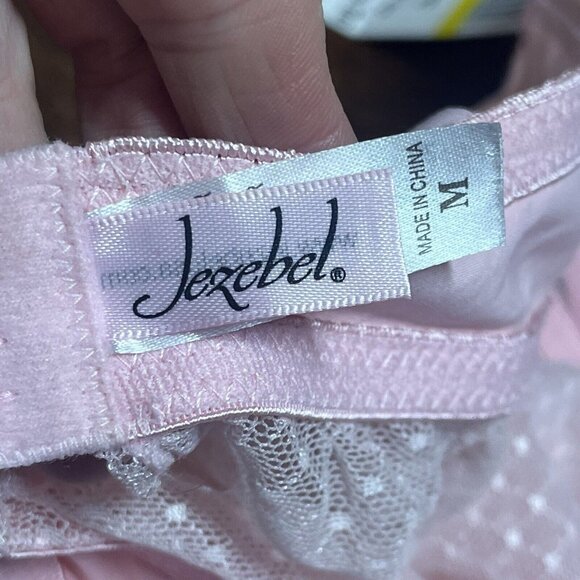 NWT Sheer Mesh Pink Babydoll Chemise Women Medium Ruffle Fairy Y2K Coquette - Picture 13 of 14